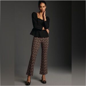 NWOT Anthropologie Maeve The Margot Kick-Flare Cropped Pants knit edition